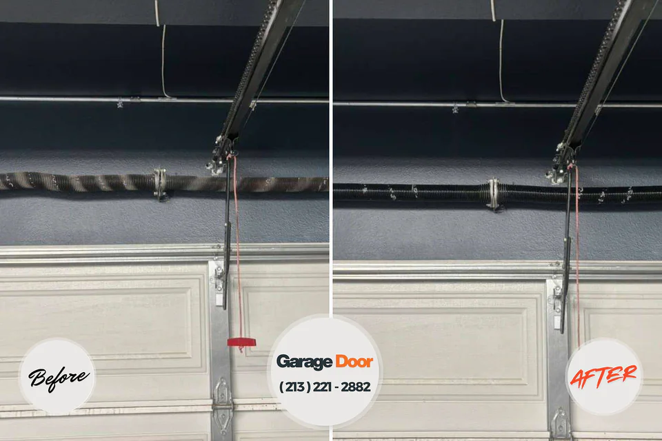Before and after: garage door repair 34108
